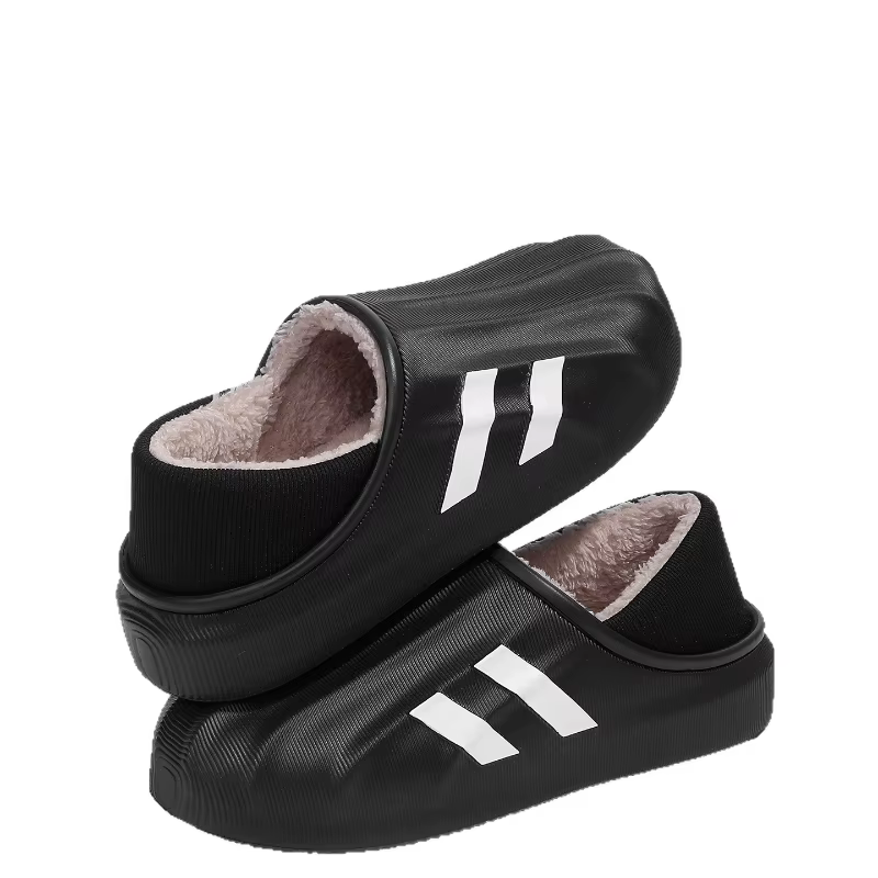 2025 nouvelle mode hiver pantoufles hommes semelle épaisse intérieur maison chaud Couples chaussures antidérapant