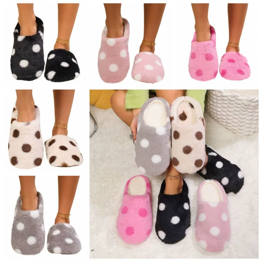 Chaussons silencieux à semelle souple en peluche