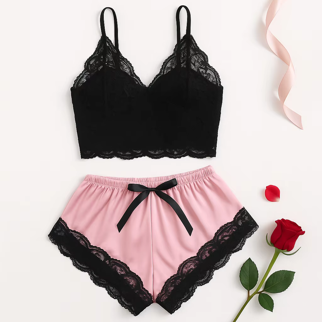 Ensemble pyjama en Satin pour femmes