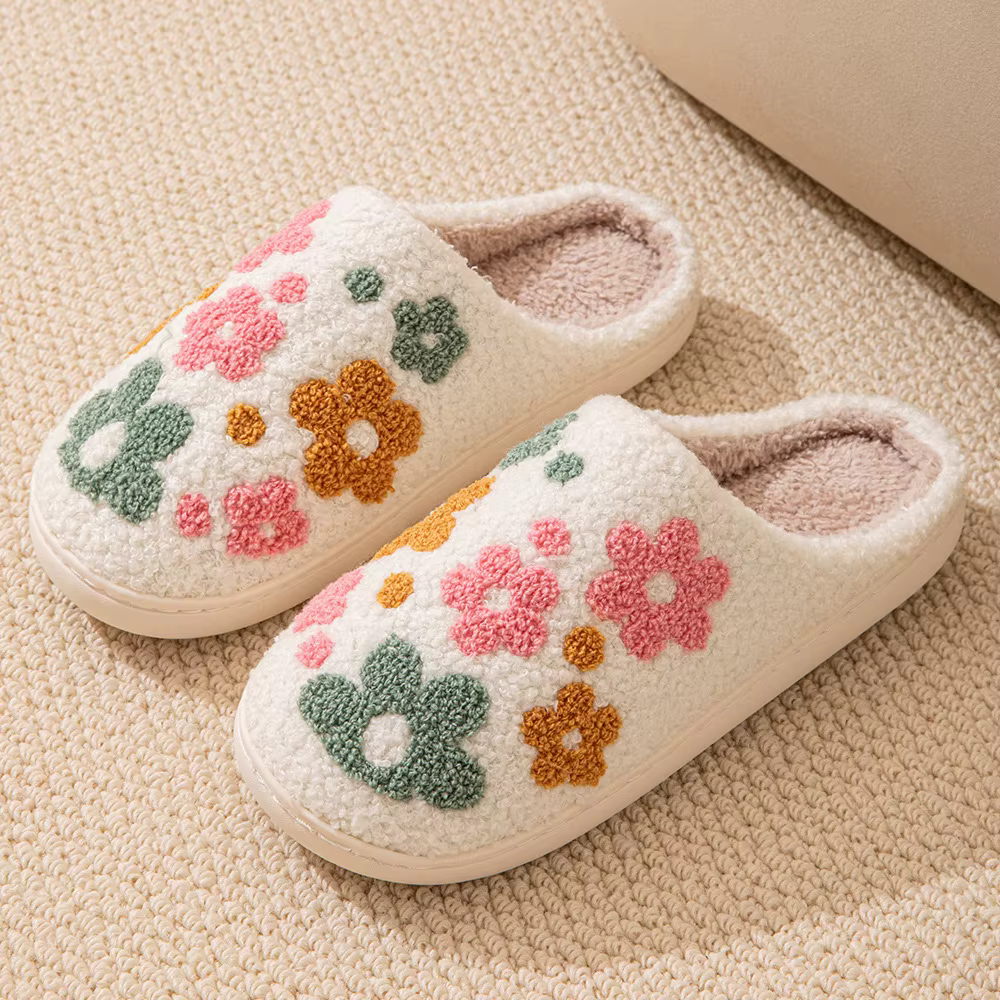 Pantoufles en coton pour femmes