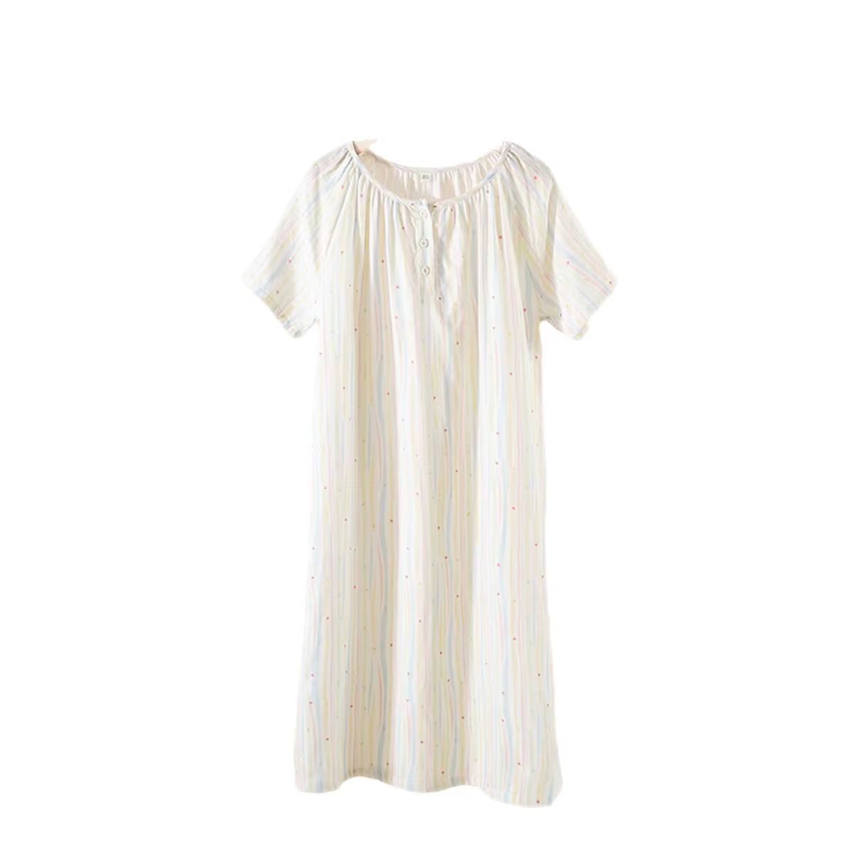 Chemise de nuit en coton fin pour femmes