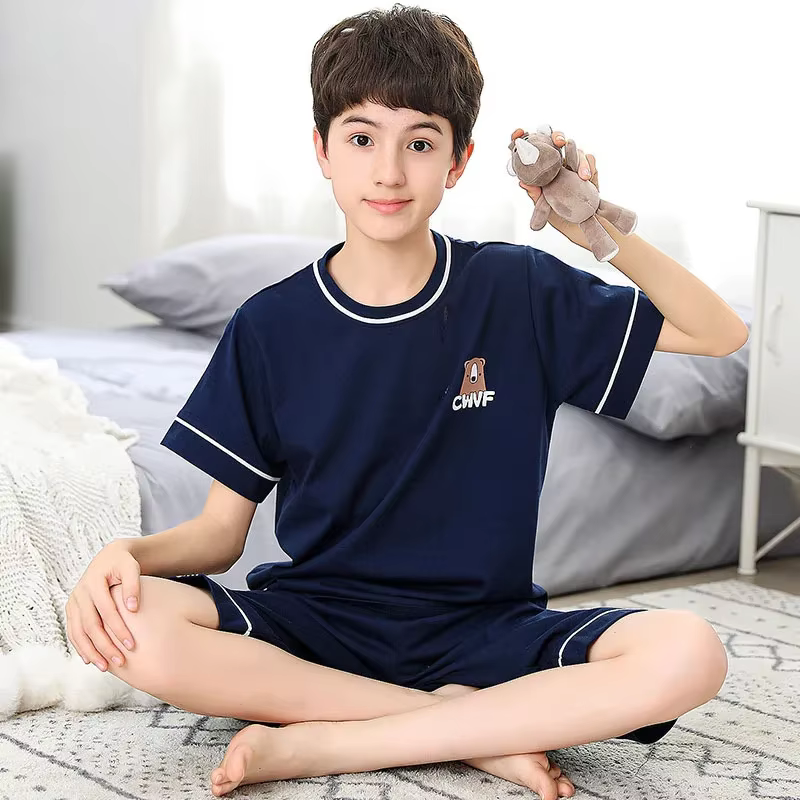 Pyjama à Manches Courtes 100% Coton pour Adolescent