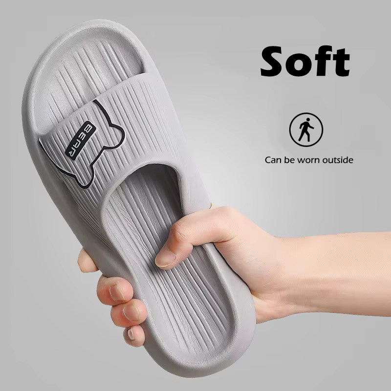 Grande taille 46 47 hommes pantoufles salle de bain diapositives antidérapantes femmes maison chaussures décontractées été plage sandales Couple en plein air tongs