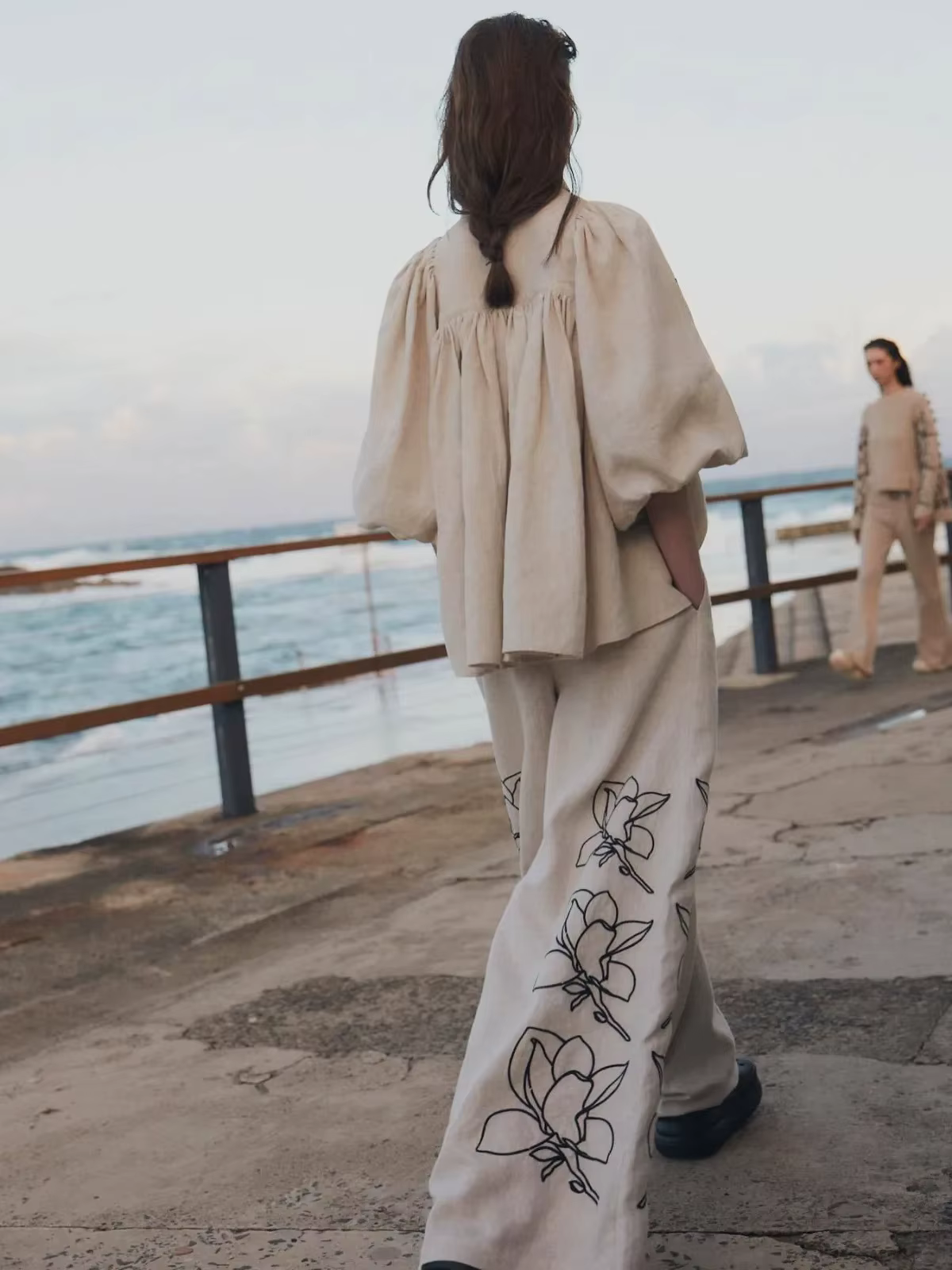 Ensembles de salon en coton et lin pour femmes