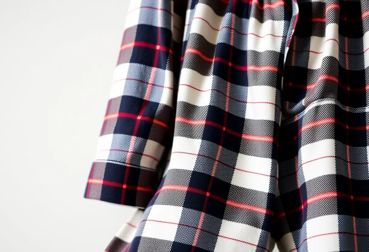 Ensemble de nuit en flanelle avec un texte alternatif décrivant la texture du tissu